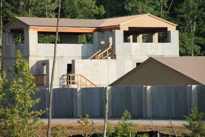 Walled compound made from SACON blocks Walled compound made from SACON blocks