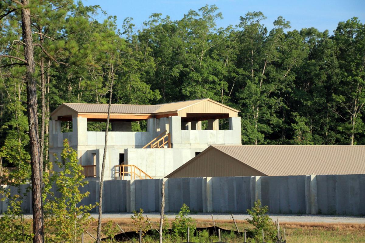 View of SACON Assault Compound from outside perimeter wall. View of SACON Assault Compound from outside perimeter wall.